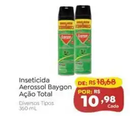 Novo Atacarejo Inseticida aerossol baygon ação total diversos tipos oferta