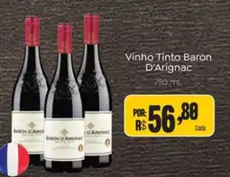 Novo Atacarejo Vinho Tinto Baron D'Arignac oferta