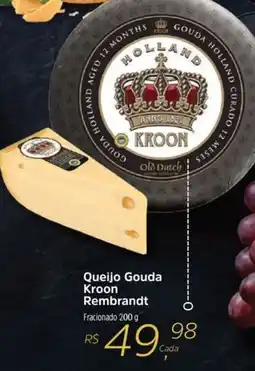 Novo Atacarejo Queijo Gouda Kroon Rembrandt oferta