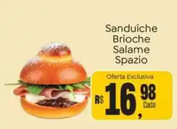 Novo Atacarejo Sanduíche Brioche Salame Spazio oferta