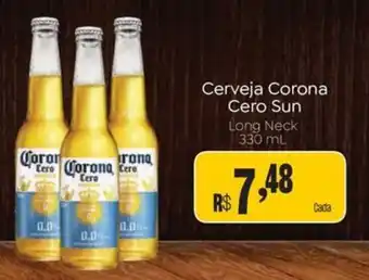 Novo Atacarejo Cerveja Corona Cero Sun oferta