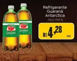 Novo Atacarejo Refrigerante Guaraná Antarctica Zero Pet 1L oferta