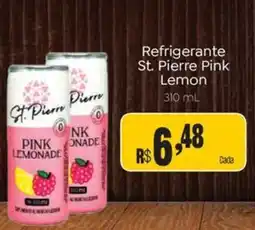 Novo Atacarejo Refrigerante St. Pierre Pink Lemon oferta