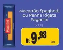 Novo Atacarejo Macarrão Spaghetti ou Penne Rigate Paganini oferta