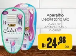 Novo Atacarejo Aparelho Depilatório Bic Soleil Clic Sensitive oferta