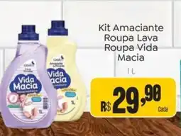 Novo Atacarejo Kit Amaciantes Roupa Lava Roupa Vida Macia oferta