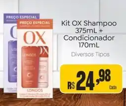 Novo Atacarejo Kit ox shampoo diversos tipos oferta