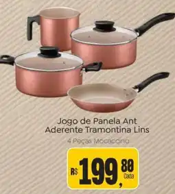 Novo Atacarejo Jogo de Panela Ant Aderente Tramontina Lins oferta