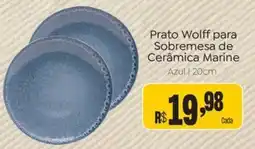 Novo Atacarejo Prato Wolff para Sobremesa de Cerâmica Marine oferta
