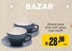 Novo Atacarejo Xicara para chá com pires mar Wolff oferta