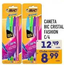 Supermercados Avenida caneta bic cristal fashion c/4 oferta