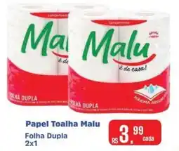 Mix Mateus Papel Toalha Malu Folha Dupla oferta