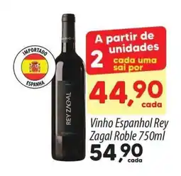 Asun vinho espanhol rey zagal roble oferta