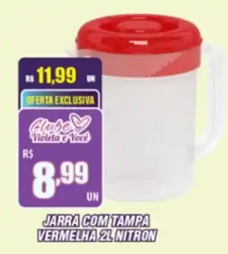 Violeta Supermercados jarra com tampa vermelha oferta