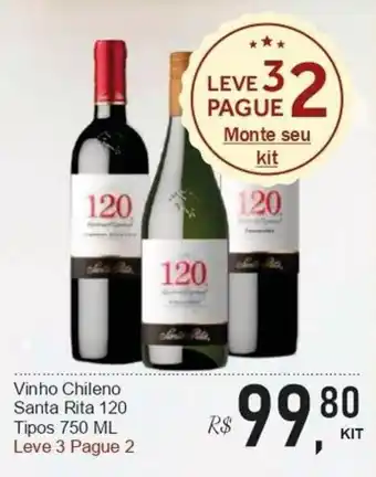 Vinho chileno santa rita 120