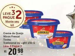 Festval Creme de Queijo Minas Frescal Tirolez oferta
