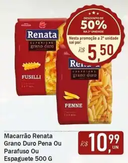 Festval Macarrão renata grano duro pena ou parafuso ou espaguete oferta