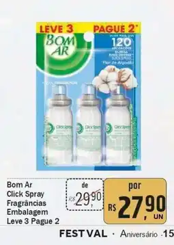 Festval Bom Ar Click Spray Fragrâncias oferta