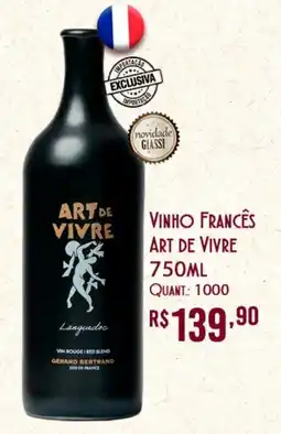 Giassi Supermercados vinho francês art de vivre oferta