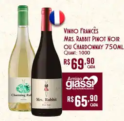 Giassi Supermercados Vinho francês mrs. rabbit pinot noir ou chardonnay oferta