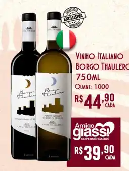 Giassi Supermercados Vinho Italiano Borgo Thaulero oferta