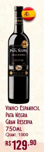 Giassi Supermercados vinho espanhol pata negra gran reserva oferta