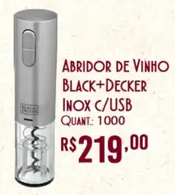 Giassi Supermercados Abridor de vinho black+decker oferta