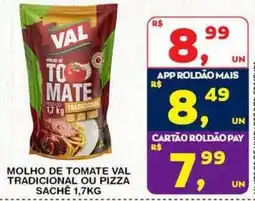 Roldão molho de tomate val tradicional ou pizza oferta