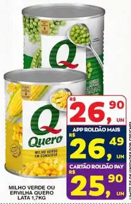 Roldão Milho verde ou ervilha quero oferta