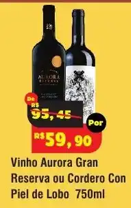 Royal Supermercados Vinho aurora gran reserva ou cordero con piel de lobo oferta