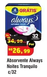 Royal Supermercados Absorvente always noites tranquilo oferta