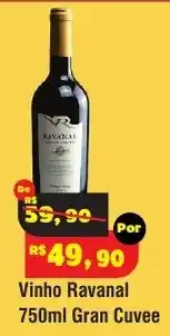 Royal Supermercados Vinho Ravanal 750ml Gran Cuvee oferta