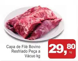 Mineirão Atacarejo Capa de Filé Bovino Resfriado Peça a Vácuo oferta
