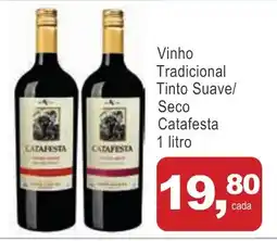 Mineirão Atacarejo Vinho Tradicional Tinto Suave/Seco Catafesta oferta