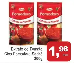 Mineirão Atacarejo Extrato de Tomate Cica Pomodoro Sachê oferta