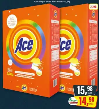 Rede Supermarket Lava Roupas em Pó Ace Cartucho oferta