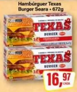 Rede Supermarket Hambúrguer texas burger seara oferta