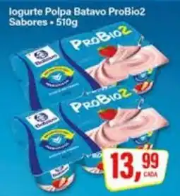 Rede Supermarket Lógurte polpa batavo probio2 sabores oferta