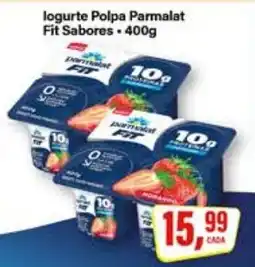 Rede Supermarket logurte polpa parmalat fit sabores oferta