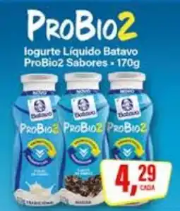 Rede Supermarket logurte líquido batavo probio2 sabores oferta