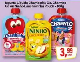 Rede Supermarket Iogurte líquido chambinho go, chamyto go ou ninho lancheirinha pouch oferta