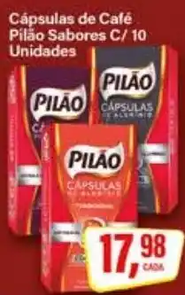 Rede Supermarket Cápsulas de Café Pilão Sabores C/ 10 Unidades oferta