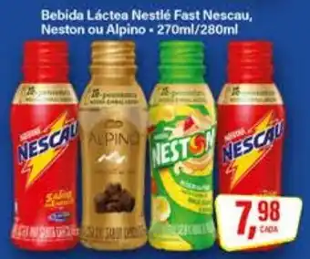Rede Supermarket Bebida Láctea Nestlé Fast Nescau, Neston ou Alpino oferta
