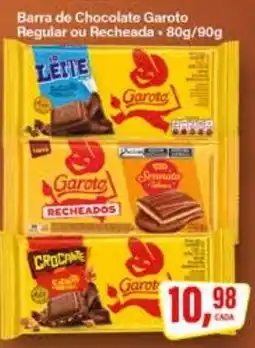 Rede Supermarket Barra de Chocolate Garoto Regular ou Recheada oferta