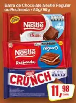 Rede Supermarket Barra de Chocolate Nestlé Regular ou Recheada oferta