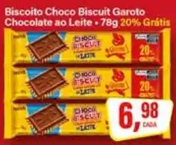 Rede Supermarket Biscoito Choco Biscuit Garoto Chocolate ao Leite oferta