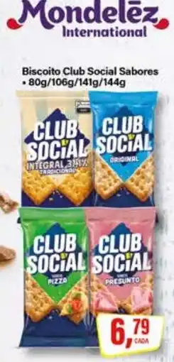 Rede Supermarket Biscoito club social sabores oferta