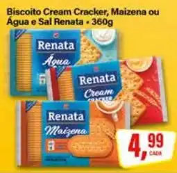 Rede Supermarket Biscoito cream cracker, maizena ou água e sal renata oferta