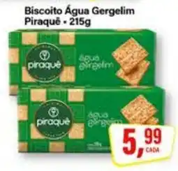 Rede Supermarket Biscoito Água Gergelim Piraqué oferta