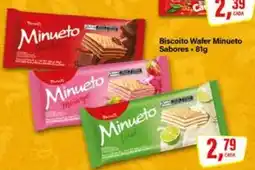 Rede Supermarket Biscoito wafer minueto sabores oferta